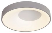 Πλαφονιέρα Οροφής D48x9cm LED 36W 3300lm 3CCT Γκρι Μέταλλο -Ακρυλικό Inlight 42040-Grey
