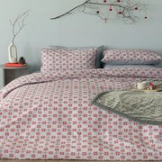 Σεντόνια FL6253 (Σετ 4τμχ) Red Palamaiki Υπέρδιπλo 240x260cm 100% Βαμβάκι
