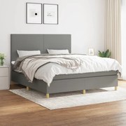 ΚΡΕΒΑΤΙ BOXSPRING ΜΕ ΣΤΡΩΜΑ ΣΚΟΥΡΟ ΓΚΡΙ 180X200 ΕΚ ΥΦΑΣΜΑΤΙΝ 3142194