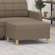 Υποπόδιο Taupe 70 x 55 x 41 εκ. Υφασμάτινο - Μπεζ-Γκρι