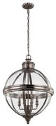 Κρεμαστό Φωτιστικό Οροφής 4xE14  Φ50cm  Adams Elstead Lighting-FE-ADAMS-4P-ANL-Νίκελ Ματ FE-ADAMS-4P-ANL