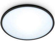 Έξυπνο Φωτιστικό Οροφής Πλαφονιέρα LED 16W 3CCT Dimmable Super Slim Wiz-929002685222-Μαύρο 929002685222