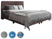 Επενδυμένο Κρεβάτι LUTHER Διπλό Ύφασμα Μπουκλέ Καφέ 160x200 εκ. 160x200x122 εκ.