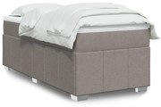 Κρεβάτι Boxspring με Στρώμα Taupe 100 x 200 εκ. Υφασμάτινο - Μπεζ-Γκρι