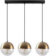 Φωτιστικό Οροφής - Ράγα Bastos 584TTM1356 70x20x111cm 3xE27 40W Black-Gold Opviq