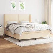 ΚΡΕΒΑΤΙ BOXSPRING ΜΕ ΣΤΡΩΜΑ ΚΡΕΜ 160X200 ΕΚ. ΥΦΑΣΜΑΤΙΝΟ 3131366