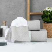 Πετσέτες Σετ 3ΤΜΧ Pois - 70 x 140 / 50 x 90 / 30 x 50 cm - Λευκό - Borea