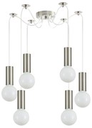 Φωτιστικό Οροφής Πολύφωτο Homelighting Adept Tube 77-8386 Nickel Matt