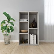 Ραφιέρα/Βιβλιοθήκη Γκρι Σκυροδέματος 50x25x80 εκ. Επεξ. Ξύλο 800166
