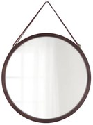 Καθρέπτης Τοίχου 06.8560160 Φ38x51cm Dark Brown Μέταλλο,Γυαλί