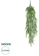 GloboStar® Artificial Garden HANGING FERN 20841 Τεχνητό Διακοσμητικό Κρεμαστό Φυτό Φτέρη Μ25 x Π12 x Υ85cm