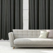 Κουρτίνα 2261 Με Τρουκς Dark Grey Das Home 140X270cm Πολυέστερ