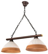 Κρεμαστό Φωτιστικό Οροφής 2xΕ27 Σκουριά Γυαλί Λευκό-Καφέ PDC 120 0108415 Arlight -108415-Σκουριασμένο 0108415