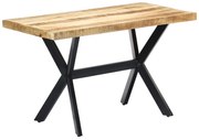 vidaXL Τραπεζαρία 120 x 60 x 75 εκ. από Μασίφ Ακατέργαστο Ξύλο Μάνγκο
