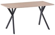 ΤΡΑΠΕΖΙ ALARICK HM8550.01 ΜΕ MDF ΕΠΙΦΑΝΕΙΑ SONAMA &amp; ΜΕΤΑΛΛΙΚΑ ΠΟΔΙΑ 140X80X75Υ εκ. - 0532507 - HM8550.01