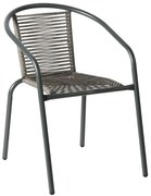 Πολυθρόνα Mika Στοιβαζόμενη Ε2390,2 54x69x73cm Anthracite-Grey