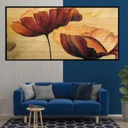 Πίνακας σε Ξύλο με Θέμα &#8220;Flowers&#8221; σε μαύρη ξύλινη Κορνίζα - 120cmx80cm