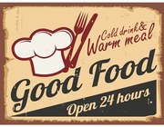 Vekrakis Πίνακας Ξύλινος “GOOD FOOD” 30Χ40Χ2 Μπεζ