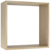 Ραφιέρα Τοίχου Καφέ Τετράγωνη 55cm Kujukuri 424628 Eglo 424628