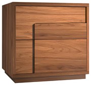 Κομοδίνο Inget pakoworld mdf σε καρυδί απόχρωση 50x40x48εκ - 072-000143