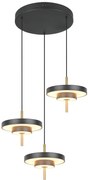 Φωτιστικό Κρεμαστό Trio Lighting KEATON 340230380 Μαύρο Ματ (Black Mat) και Χρυσό Χρώμα (Gold Coloured) 2300+3000+4000K