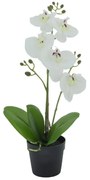 Τεχνητό Φυτό Σε Γλαστράκι Orchid 3 022417 H35cm White-Green PEVA