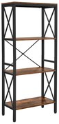 Μεταλλική Βιβλιοθήκη με 4 Ράφια 60 x 30 x 133 cm VASAGLE LLS030B01 LLS030B01