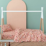 Φανελένια Σεντόνια Μονά (Σετ) Palamaiki FF100 Ροζ ΧΩΡΙΣ ΛΑΣΤΙΧΟ 170x265