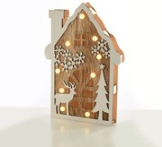 Χριστουγεννιάτικο Σπιτάκι Με Led Aca Polywood House X0591106