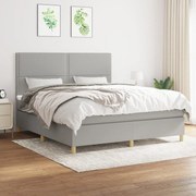 ΚΡΕΒΑΤΙ BOXSPRING ΜΕ ΣΤΡΩΜΑ ΑΝΟΙΧΤΟ ΓΚΡΙ 180X200 ΕΚ. ΥΦΑΣΜΑΤΙΝΟ 3142273