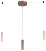 Κρεμαστό Φωτιστικό Οροφής 51567P LED 3X7W 3000K Sunlight-51567P-BROWN-Καφέ 51567P-BROWN