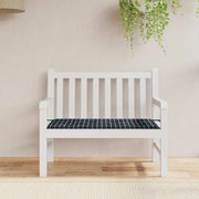 vidaXL Μαξιλάρι Πάγκου Κήπου Μαύρο Καρό 120x50x4 εκ. Ύφασμα Oxford