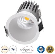 Χωνευτό Σποτ Downlight LED TrimLess 7W Λευκό-Φυσικό 4500K MICRO-B 60242 Globostar-60242-Λευκό 60242