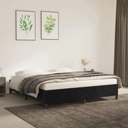 Σκελετός Κρεβατιού Χωρίς Στρώμα Μαύρο 160x200 εκ. Βελούδινο 347332
