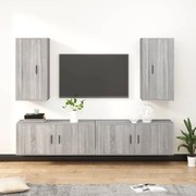 vidaXL Σετ Επίπλων Τηλεόρασης 4 Τεμ. Γκρι Sonoma Επεξεργασμένο Ξύλο