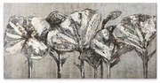 Πίνακας σε καμβά White Flowers&quot; Megapap ψηφιακής εκτύπωσης 120x60x3εκ.&quot;