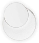 Φωτιστικό Τοίχου-Απλίκα Pouche Round 259345 25x25x5cm LED 14W 3000K White Ideal Lux