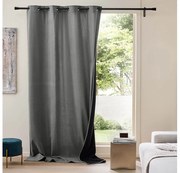 Θερμομονωτική Κουρτίνα Υψηλής Σκίασης Madison Douceur d'intérieur με τρουκς και διαστάσεις 140x260cm - Anthracite