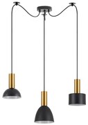 Φωτιστικό Οροφής  SE21-GM-4-BL3-MS12 ADEPT FLEX Gold Matt Pendant Black Metal Shade+ - 77-8944 - 51W - 100W - 77-8944