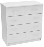 Συρταριέρα Kumode μελαμίνη σε λευκή απόχρωση 80x45x85εκ 80x45x85 εκ.