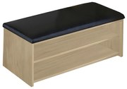 Παπουτσοθήκη - Σκαμπό Kiana 80x32x44cm Natural