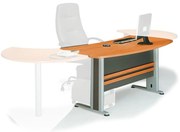 Γραφείο Executive ΕΟ999,1Γ Dark Grey/Cherry 180x80cm