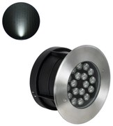 GloboStar UNDERGROUND-SINA 90572 Χωνευτό Φωτιστικό Σποτ Δαπέδου LED 18W 1710lm 15° DC 24V Αδιάβροχο IP68 Φ20 x Υ11cm Φυσικό Λευκό 4500K - Ανοξείδωτο Ατσάλι - 3 Χρόνια Εγγύηση