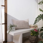 Μαξιλάρι Διακοσμητικό (Με Γέμιση) Belluno 02 Beige Teoran 30X50 Βαμβάκι-Πολυέστερ
