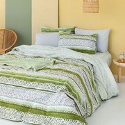 Σεντόνια Υπέρδιπλα (Σετ) Palamaiki Fashion FL6195 Πράσινο ΧΩΡΙΣ ΛΑΣΤΙΧΟ 240x260