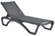 Ξαπλώστρα Ανακλινόμενη 5 Θέσεων 251427 190x69x31,5cm Dark Grey