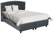 Intrahome Κρεβάτι Lanse Intrahome διπλό με αποθηκευτικό χώρο μπουκλέ ανθρακί 160x200εκ | SKU: INTRAPA-433111128