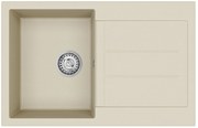 Helika Tesa SQT 101 Ένθετος Γρανιτένιος Νεροχύτης Μ78xΠ50cm Εκρού