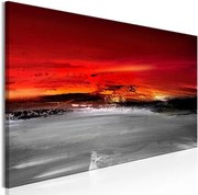 Πίνακας - Crimson Landscape (1 Part) Narrow - 120x40