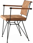 Πολυθρόνα Penyez (Σετ 2Τμχ) 974NMB1828 52x52x82cm Brown-Black Μέταλλο